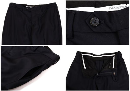 EMPORIO ARMANI Glossy Wool Suit Navy Size 46