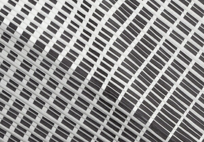 PLEATS PLEASE Polyester Line Print White Black Blouse Size 3