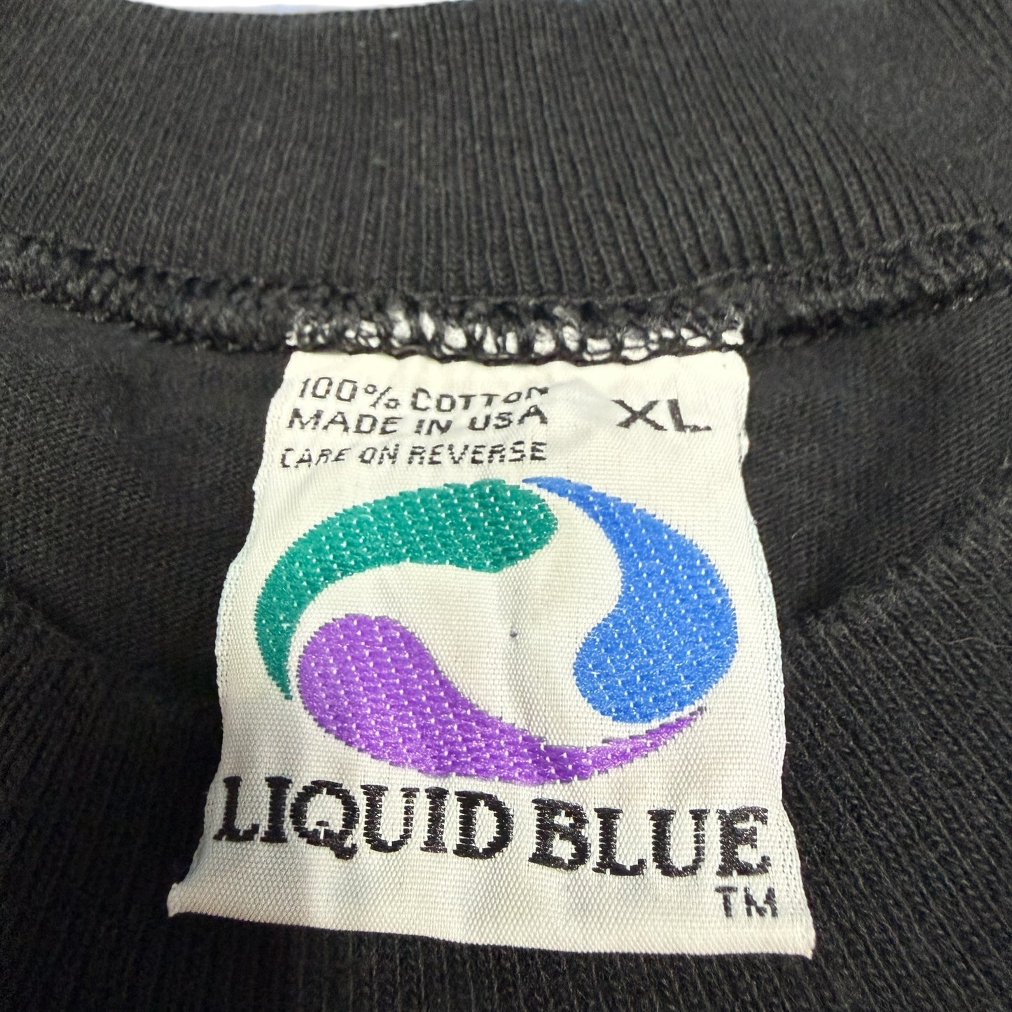 EDVARD MUNCH 90s Liquid Blue The Scream T-Shirt Blue Size XL