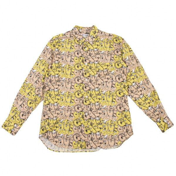 COMME des GARCONS SHIRT x KAWS Graphic Shirt Yellow Size S
