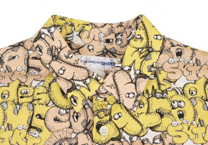 COMME des GARCONS SHIRT x KAWS Graphic Shirt Yellow Size S