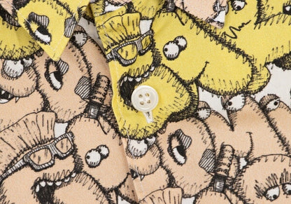 COMME des GARCONS SHIRT x KAWS Graphic Shirt Yellow Size S
