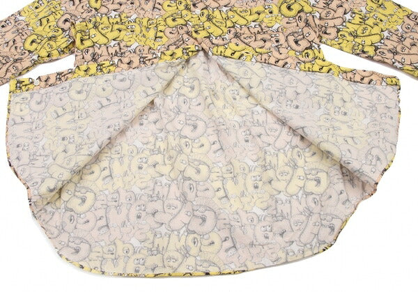 COMME des GARCONS SHIRT x KAWS Graphic Shirt Yellow Size S