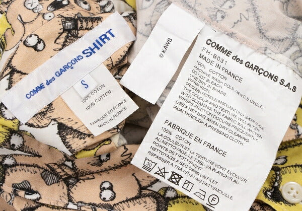 COMME des GARCONS SHIRT x KAWS Graphic Shirt Yellow Size S