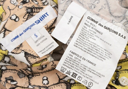COMME des GARCONS SHIRT x KAWS Graphic Shirt Yellow Size S