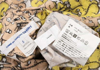 COMME des GARCONS SHIRT x KAWS Graphic Shirt Yellow Size S