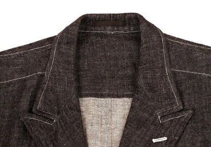 COMME des GARCONS HOMME Linen Cotton Jacket Brown Size S