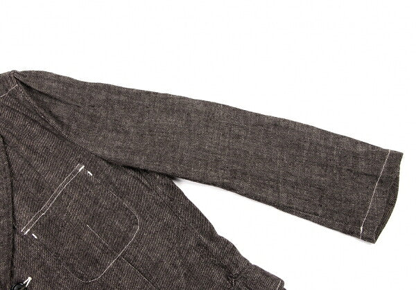 COMME des GARCONS HOMME Linen Cotton Jacket Brown Size S