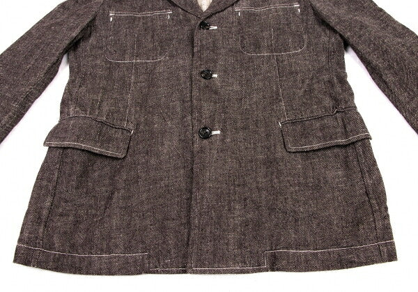 COMME des GARCONS HOMME Linen Cotton Jacket Brown Size S