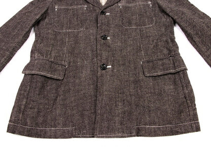 COMME des GARCONS HOMME Linen Cotton Jacket Brown Size S