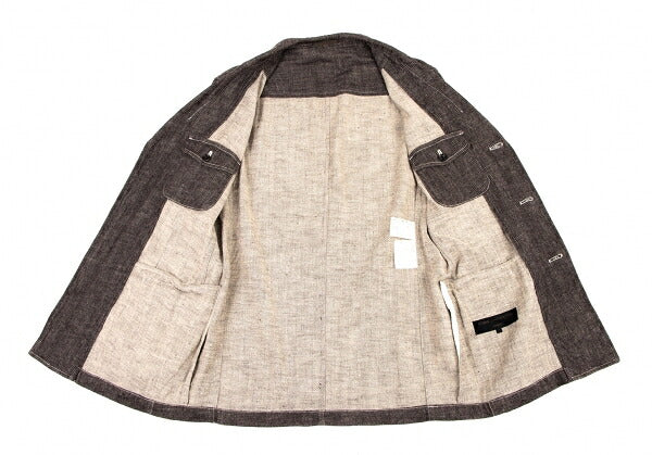 COMME des GARCONS HOMME Linen Cotton Jacket Brown Size S