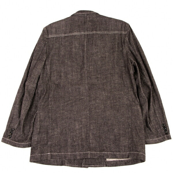COMME des GARCONS HOMME Linen Cotton Jacket Brown Size S