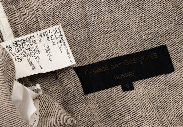 COMME des GARCONS HOMME Linen Cotton Jacket Brown Size S