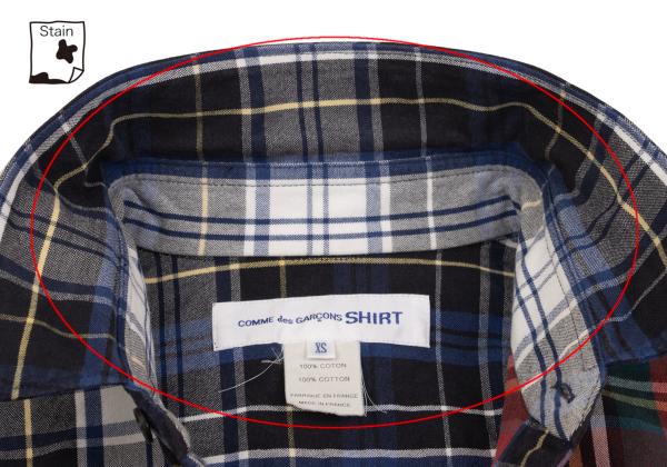 COMME des GARCONS SHIRT Multi Check Shirt Red Size XS