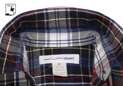 COMME des GARCONS SHIRT Multi Check Shirt Red Size XS