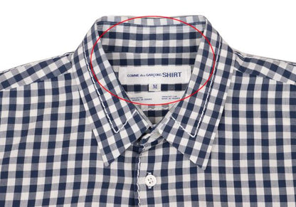 COMME des GARCONS SHIRT Gingham Shirt Blue/White Size M