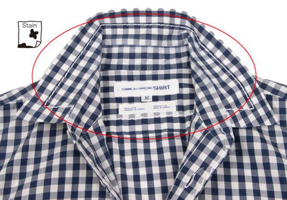 COMME des GARCONS SHIRT Gingham Shirt Blue/White Size M