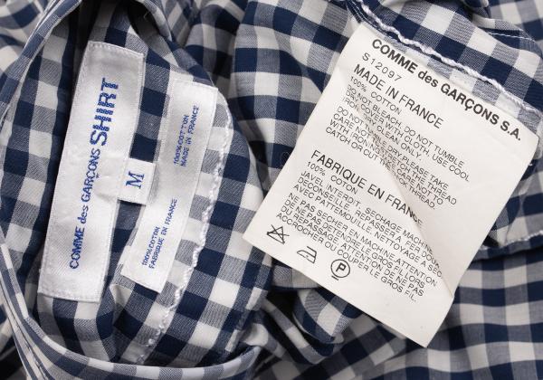 COMME des GARCONS SHIRT Gingham Shirt Blue/White Size M