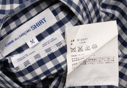 COMME des GARCONS SHIRT Gingham Shirt Blue/White Size M
