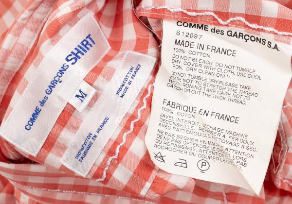 COMME des GARCONS SHIRT Gingham Check Shirt Red/White Size M