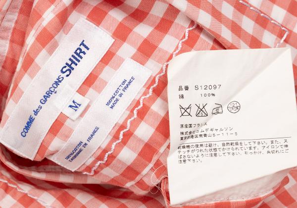 COMME des GARCONS SHIRT Gingham Check Shirt Red/White Size M