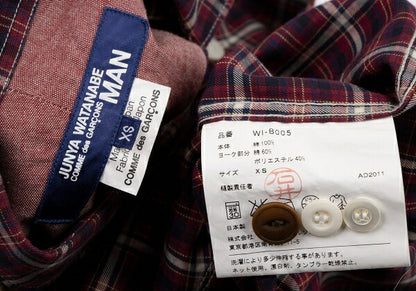JUNYA WATANABE MAN COMME des GARCONS Check Shirt Size XS