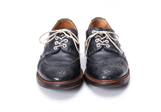 Tricker's Barton Leather Shoes Navy Size 27cm