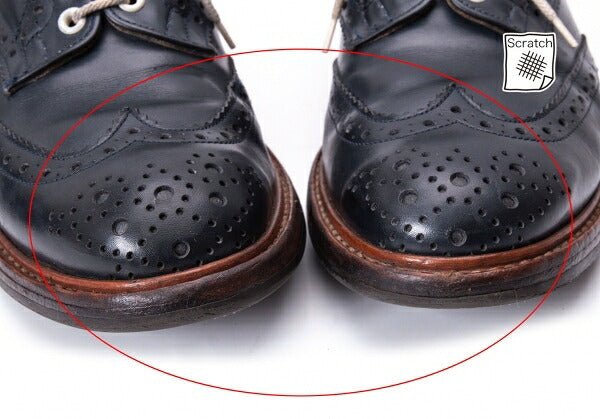 Tricker's Barton Leather Shoes Navy Size 27cm