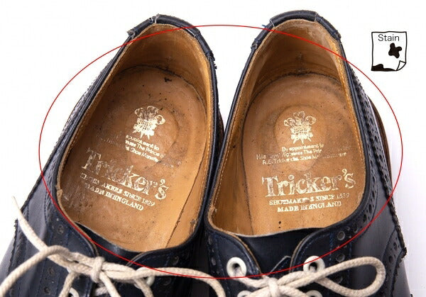 Tricker's Barton Leather Shoes Navy Size 27cm