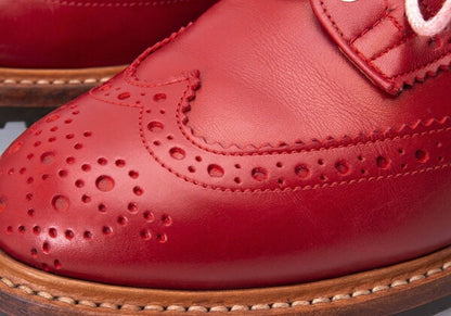 Tricker's Bourton Leather Derby Shoes Red Size 27cm