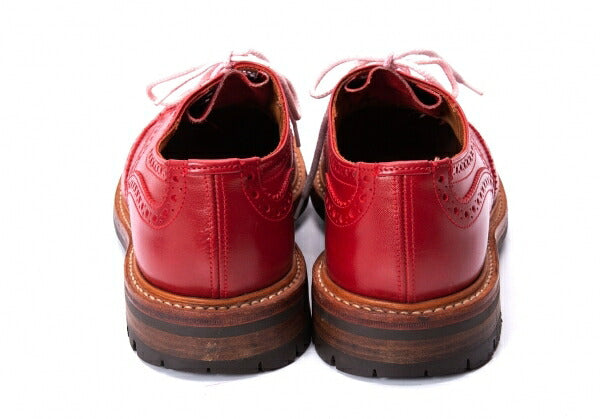 Tricker's Bourton Leather Derby Shoes Red Size 27cm