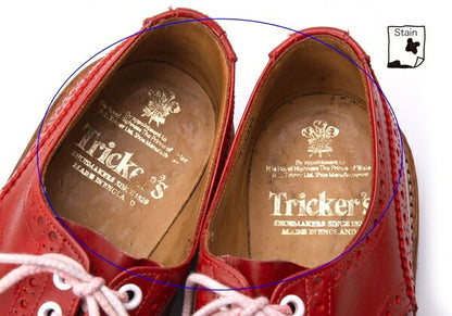 Tricker's Bourton Leather Derby Shoes Red Size 27cm