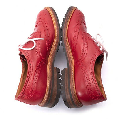 Tricker's Bourton Leather Derby Shoes Red Size 27cm