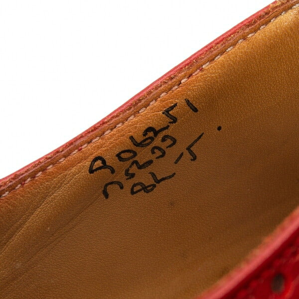 Tricker's Bourton Leather Derby Shoes Red Size 27cm