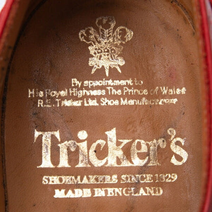 Tricker's Bourton Leather Derby Shoes Red Size 27cm