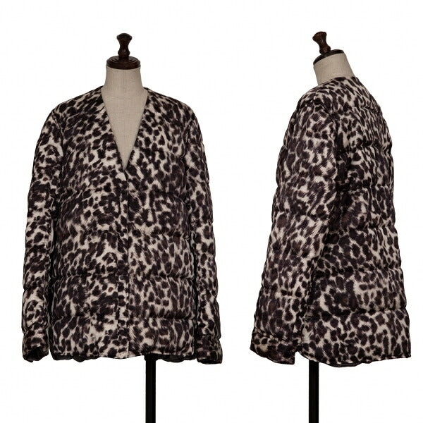 JNBY Leopard Reversible Down Jacket Gray Size F