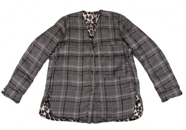 JNBY Leopard Reversible Down Jacket Gray Size F