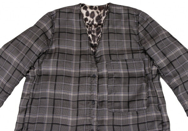 JNBY Leopard Reversible Down Jacket Gray Size F
