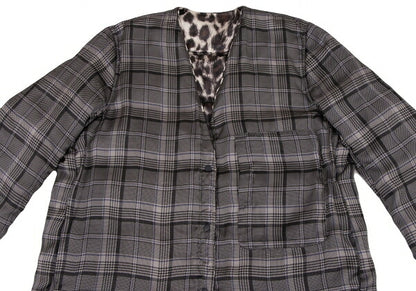 JNBY Leopard Reversible Down Jacket Gray Size F
