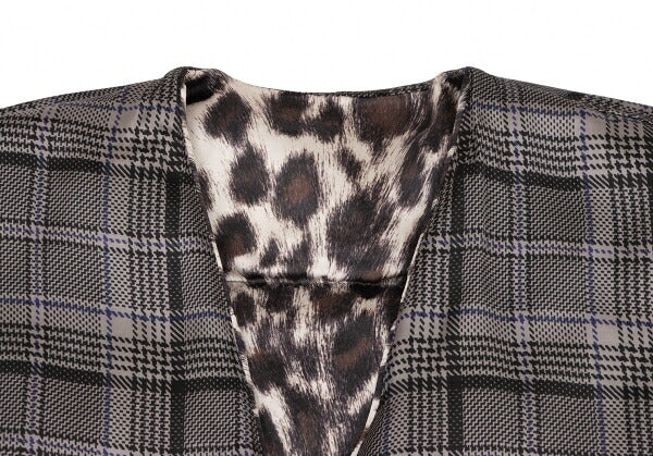 JNBY Leopard Reversible Down Jacket Gray Size F