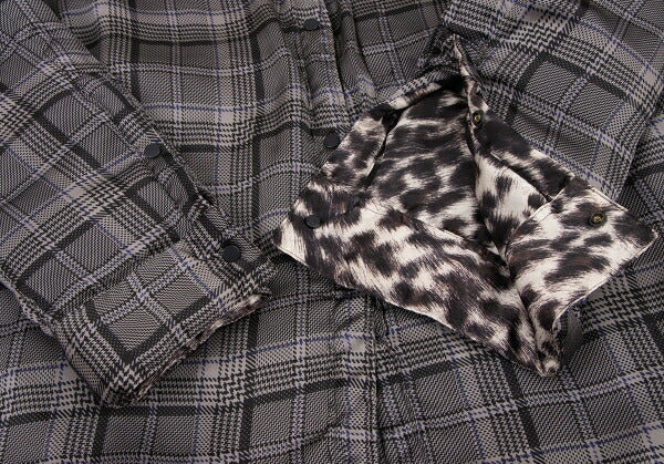 JNBY Leopard Reversible Down Jacket Gray Size F