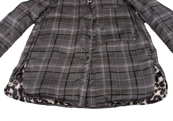 JNBY Leopard Reversible Down Jacket Gray Size F