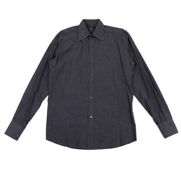 GUCCI Charcoal Cotton Long Sleeve Shirt Size 38