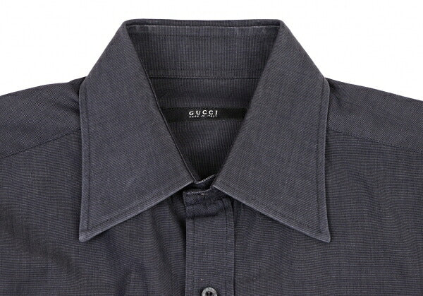 GUCCI Charcoal Cotton Long Sleeve Shirt Size 38