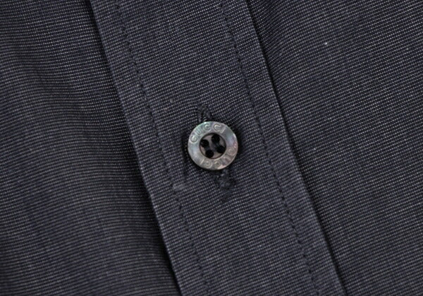 GUCCI Charcoal Cotton Long Sleeve Shirt Size 38