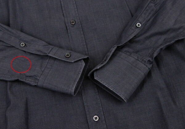 GUCCI Charcoal Cotton Long Sleeve Shirt Size 38