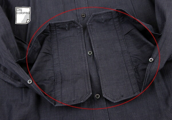 GUCCI Charcoal Cotton Long Sleeve Shirt Size 38