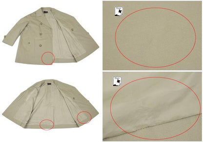 ISSEY MIYAKE MEN Cotton Double-Breasted Coat Beige Size L