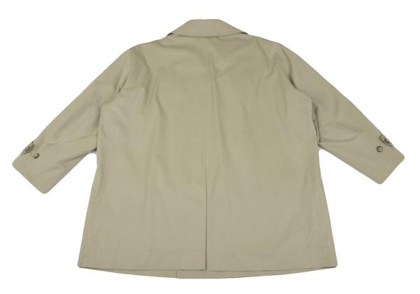 ISSEY MIYAKE MEN Cotton Double-Breasted Coat Beige Size L