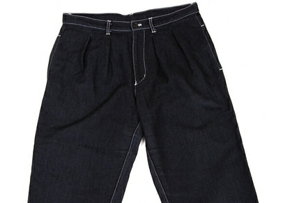 COMME des GARCONS Cotton Stitch 2-Pleat Pants Navy Size M